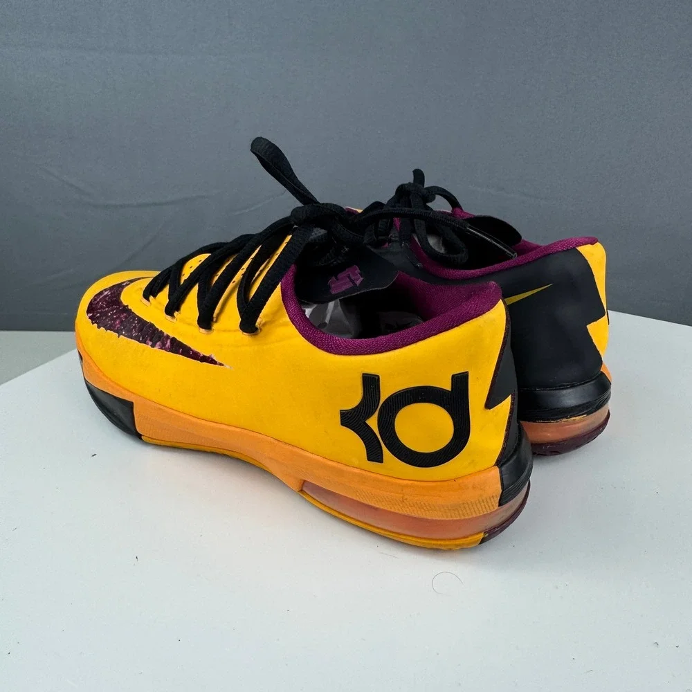 Nike KD 6 PB&J Kids Size 4Y Orange Basketball Shoes 599477-801 Low Top Sneakers